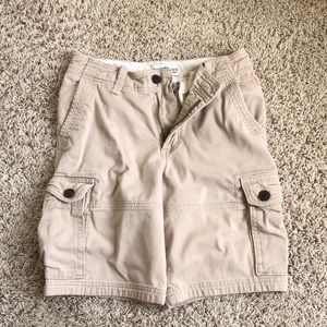 Boys Abercrombie Khaki Cargo shorts size 13/14